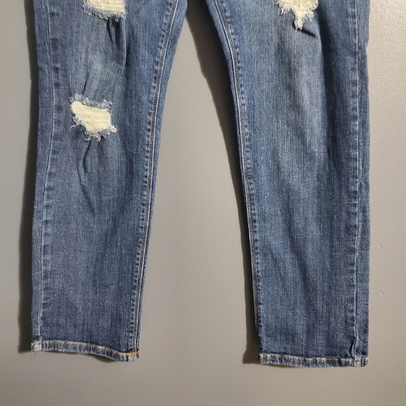 Eunina Sasha Low Rise Relaxed Skinny Crop Distressed Womens Jeans Size 15 - Picture 3 of 7